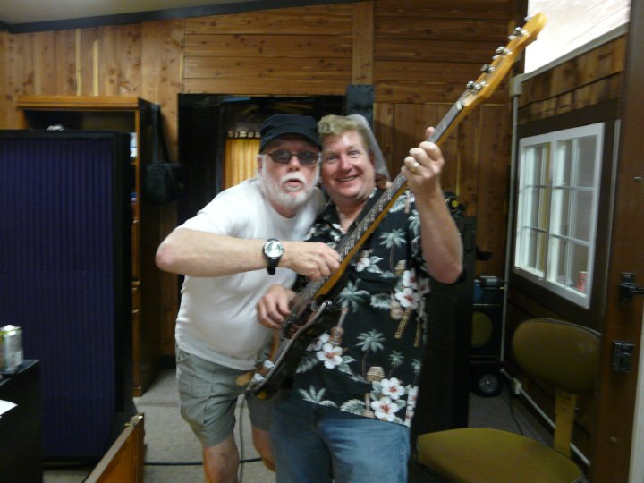 Billy Swan & Pete in the studio